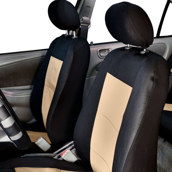 Premium Waterproof Seat Covers - Front Set Beige