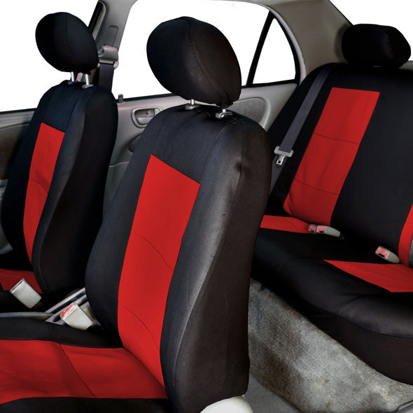 Premium Waterproof Seat Covers - Full Set Red