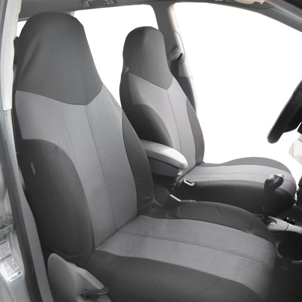 Supreme Twill Seat Covers - Front Set Gray