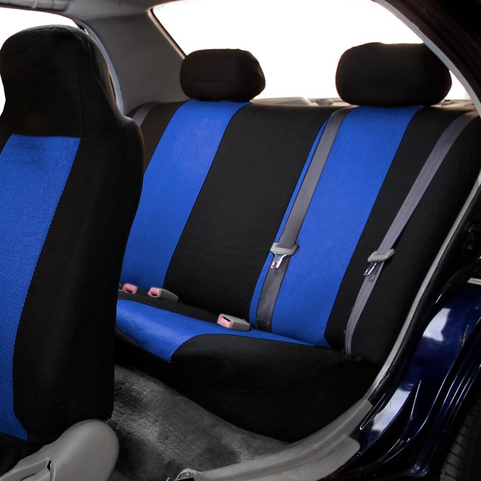 Classic Cloth Seat Covers - Rear Blue