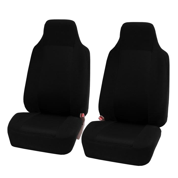 Classic Cloth Seat Covers - Front Set Black