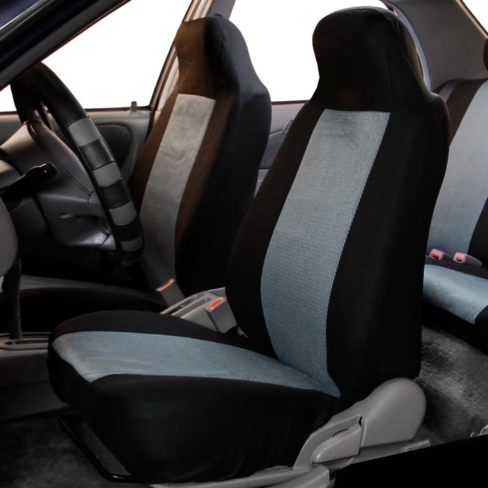 Classic Cloth Seat Covers - Front Set Gray