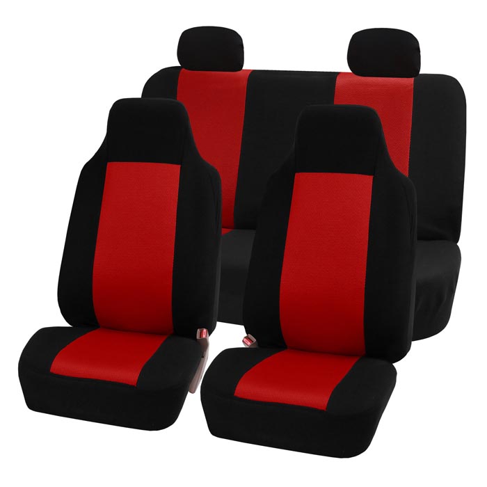 Classic Cloth Seat Covers - Full Set Red
