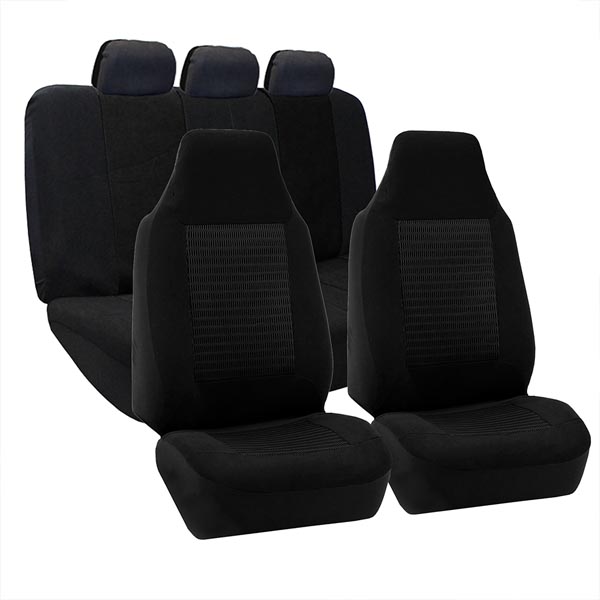 Premium Fabric Seat Covers - Full Set Black