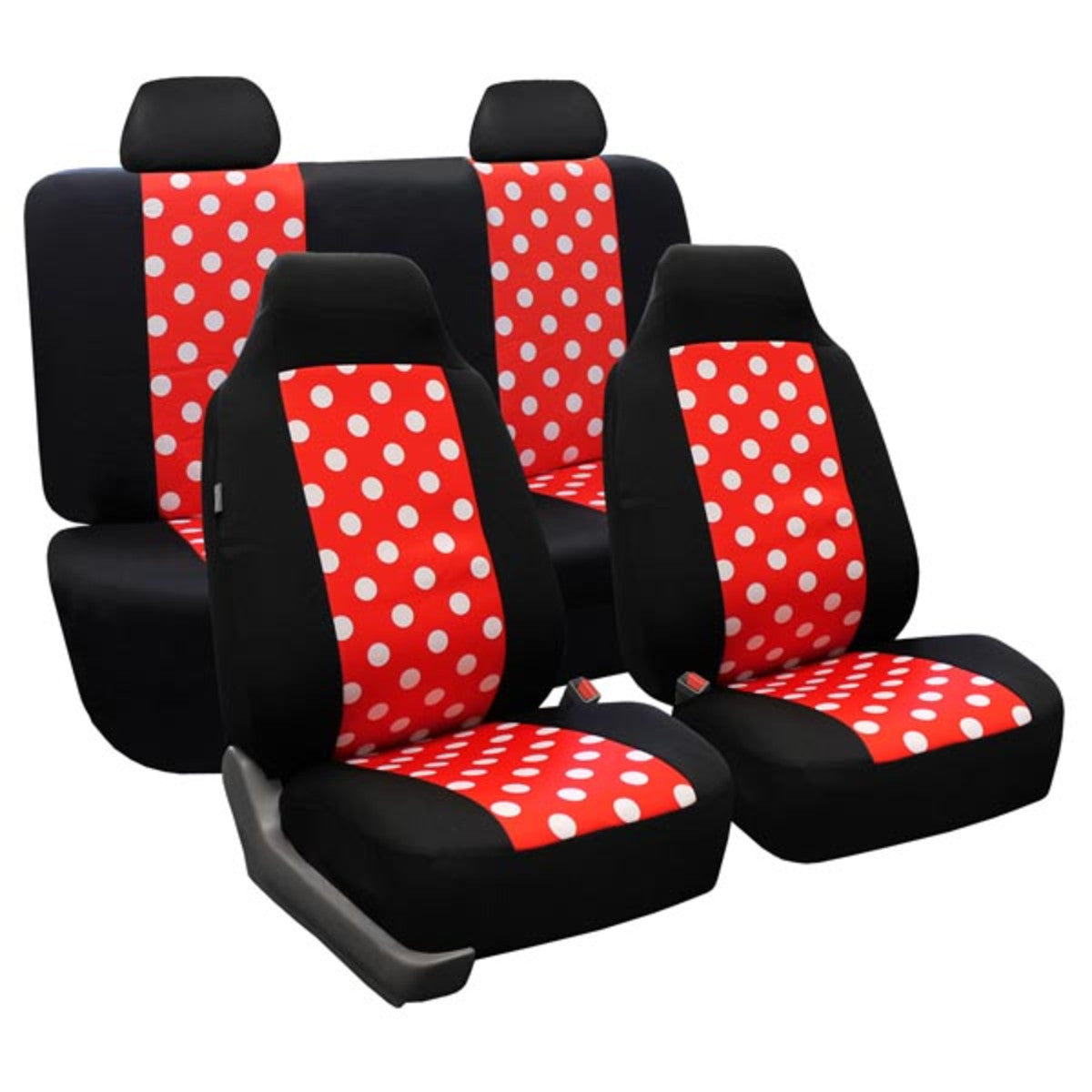 Polka Dot Seat Covers - Full Set 2 Tone Polka Dots