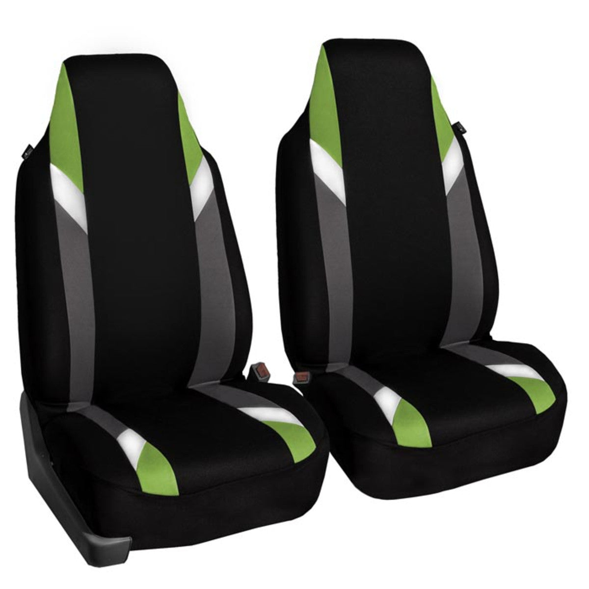 Supreme Modernistic Seat Covers - Front Set Green