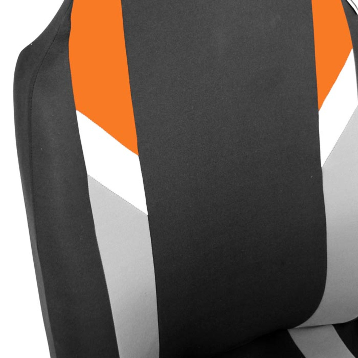 Supreme Modernistic Seat Covers - Front Set Orange