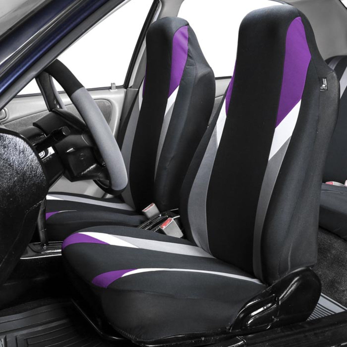 Supreme Modernistic Seat Covers - Front Set Purple