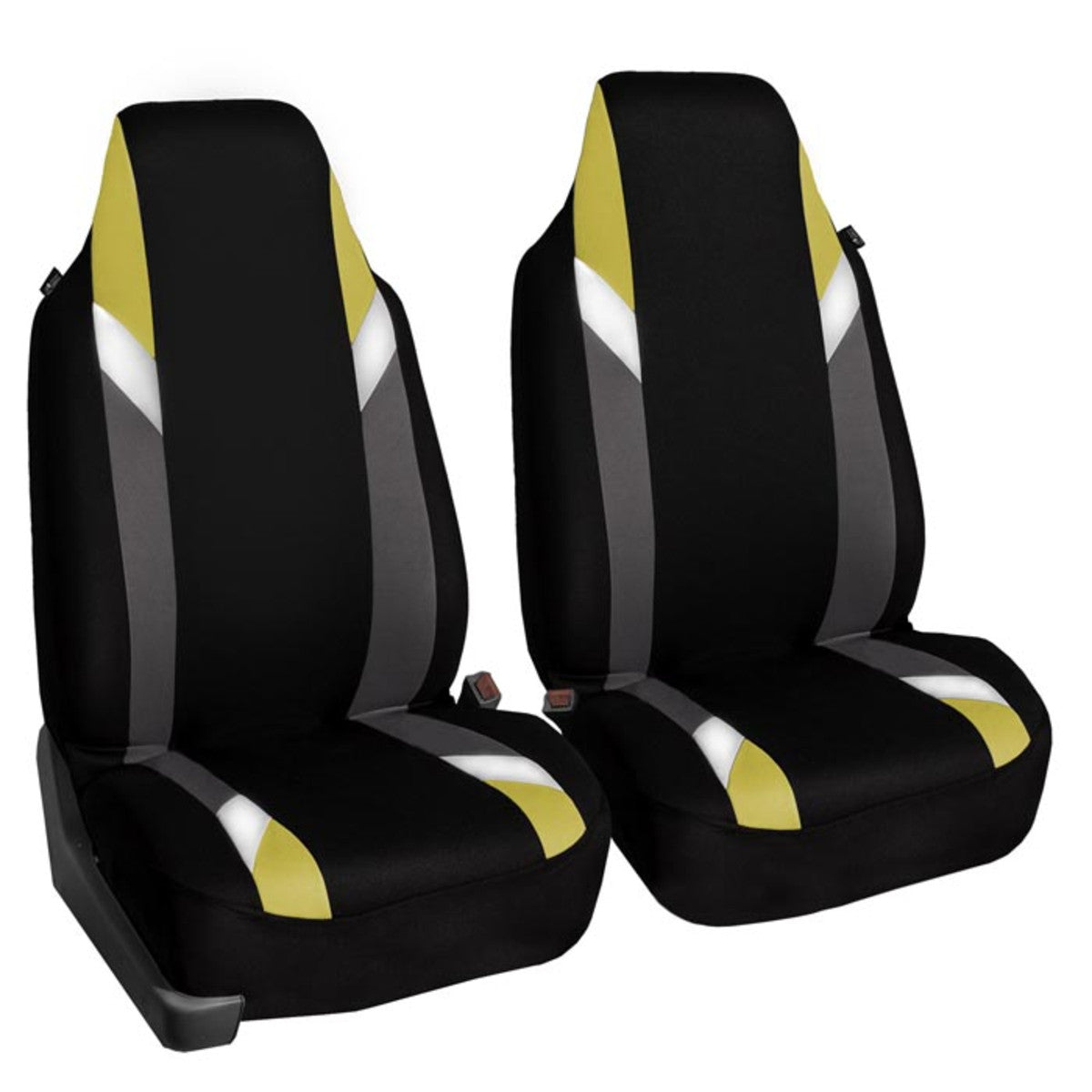 Supreme Modernistic Seat Covers - Front Set Yellow