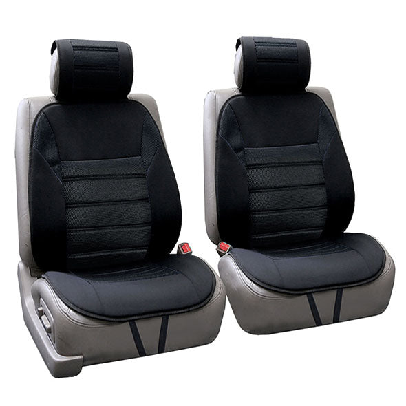 Premium Car Seat Cushions - Front Set Black