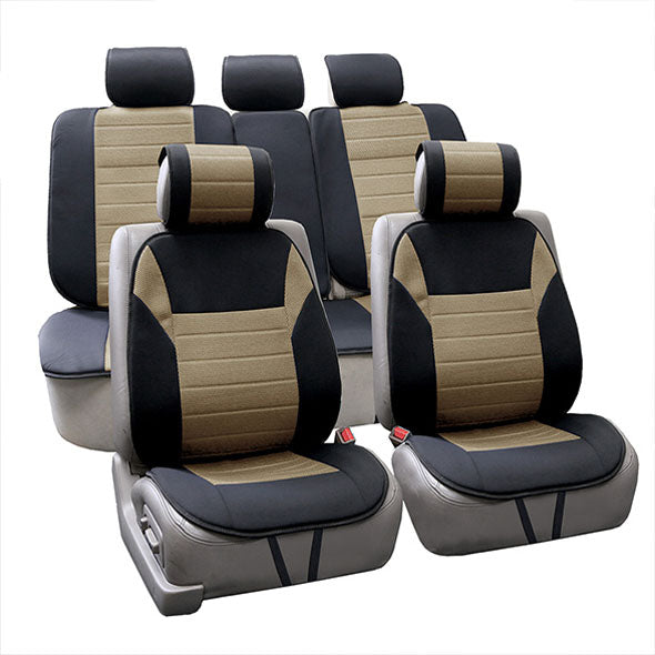 Premium Car Seat Cushions - Full Set Beige