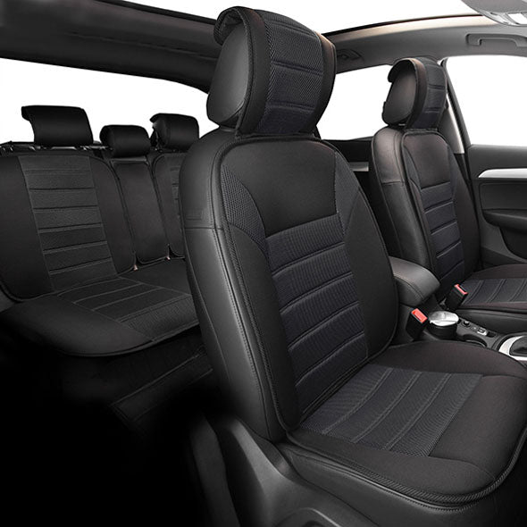 Premium Car Seat Cushions - Full Set Black