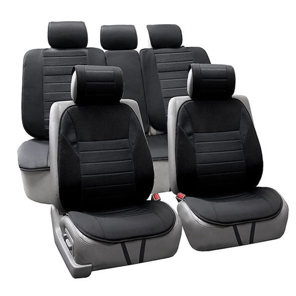 Premium Car Seat Cushions - Full Set Black