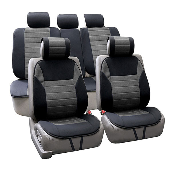 Premium Car Seat Cushions - Full Set Gray