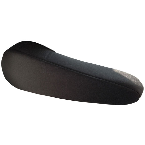 Flat Cloth Fabric Armrest Covers - One Pair Black