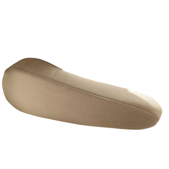 Flat Cloth Fabric Armrest Covers - One Pair Tan