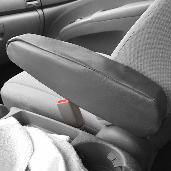 PU Leather Armrest Cover Gray