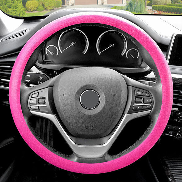 Snake Pattern Silicone steering wheel cover Baby Pink