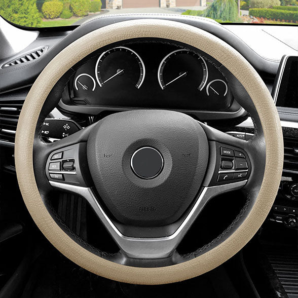 Snake Pattern Silicone steering wheel cover Beige