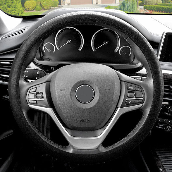 Snake Pattern Silicone steering wheel cover Black