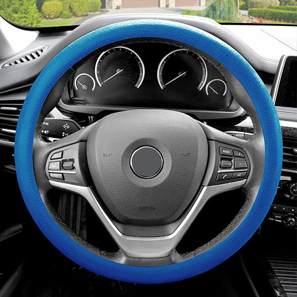 Snake Pattern Silicone steering wheel cover Dark Blue