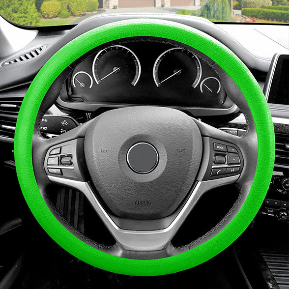 Snake Pattern Silicone steering wheel cover Green