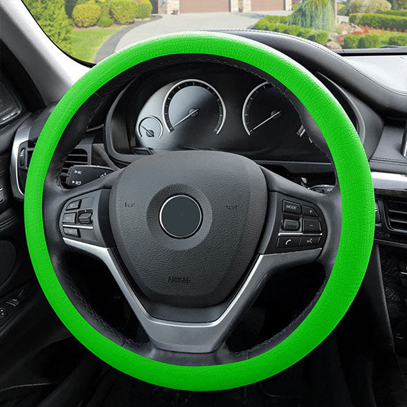 Snake Pattern Silicone steering wheel cover Green