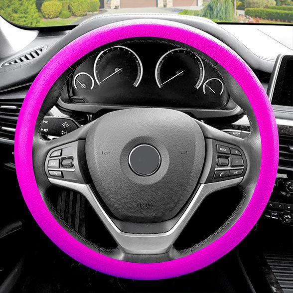 Snake Pattern Silicone steering wheel cover Pink