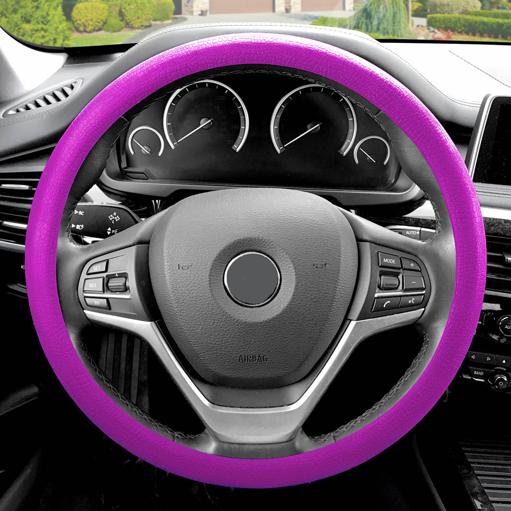 Snake Pattern Silicone steering wheel cover Violet