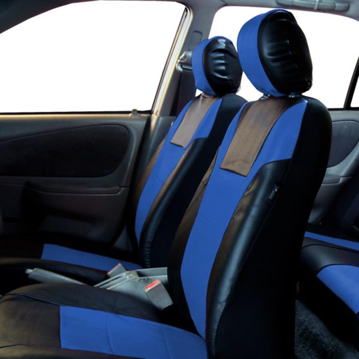 Racing PU Leather Seat Covers - Full Set Blue