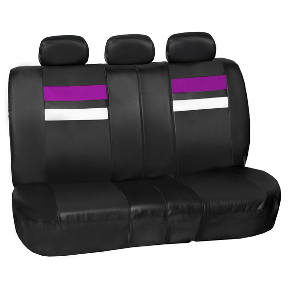 Varsity Spirit PU Leather Seat Covers - Rear Purple