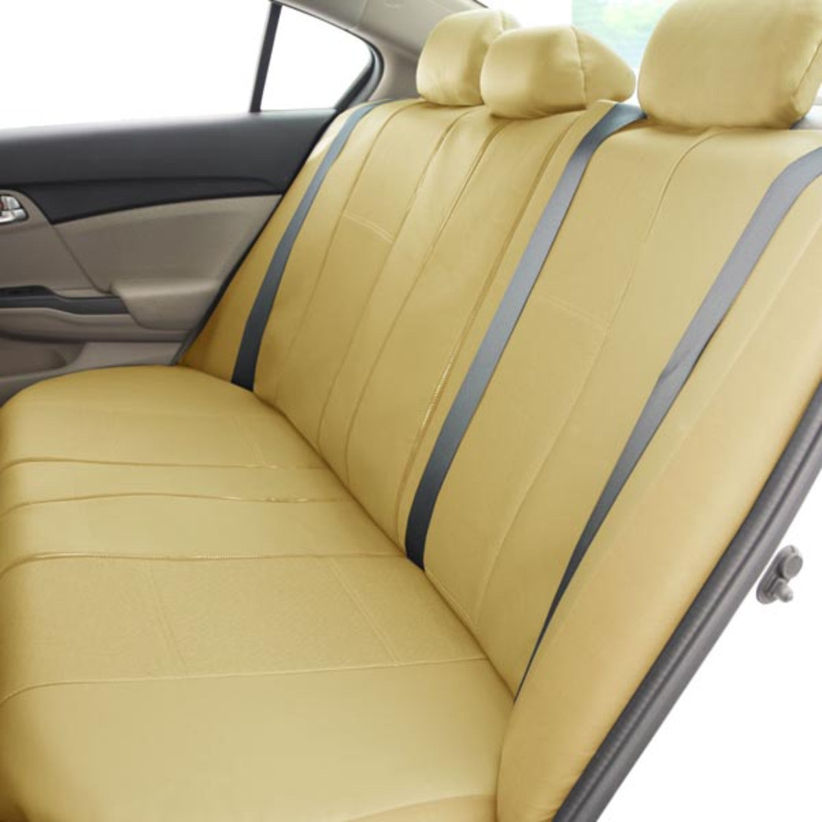 Deluxe Leatherette Seat Covers - Rear Beige