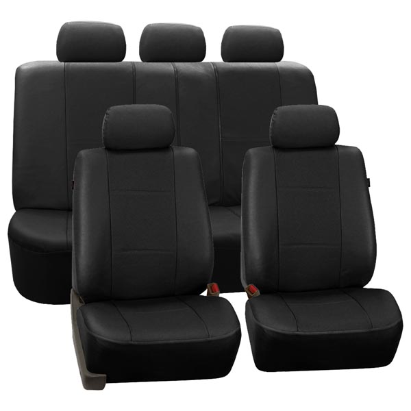 Deluxe Leatherette Seat Covers - Full Set Black