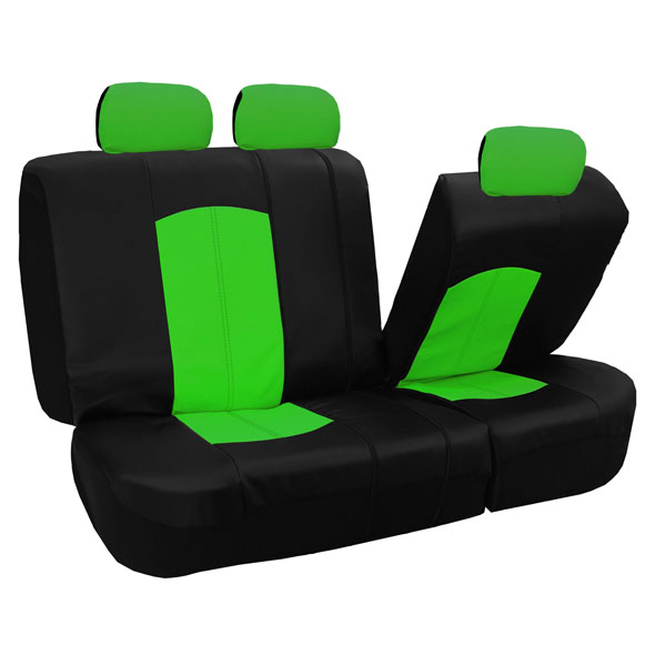 Highest Grade Faux Leather Seat Covers - Rear Green
