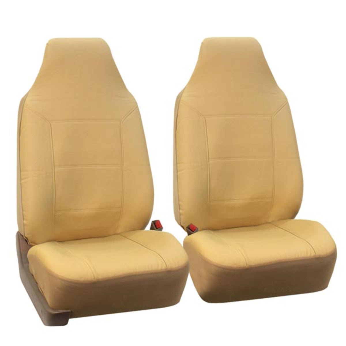 Royal PU Leather Seat Covers - Front Set Beige