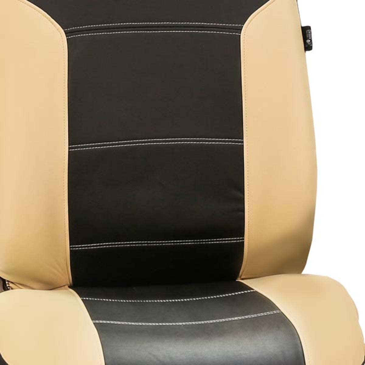 Royal PU Leather Seat Covers - Front Set Beige / Black