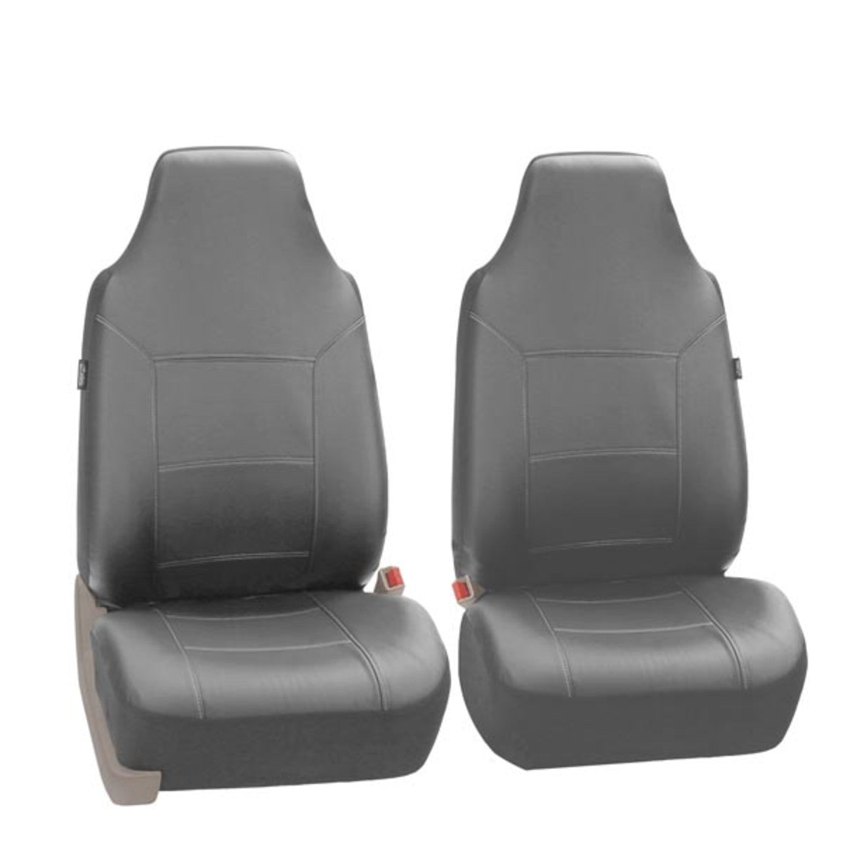 Royal PU Leather Seat Covers - Front Set Gray