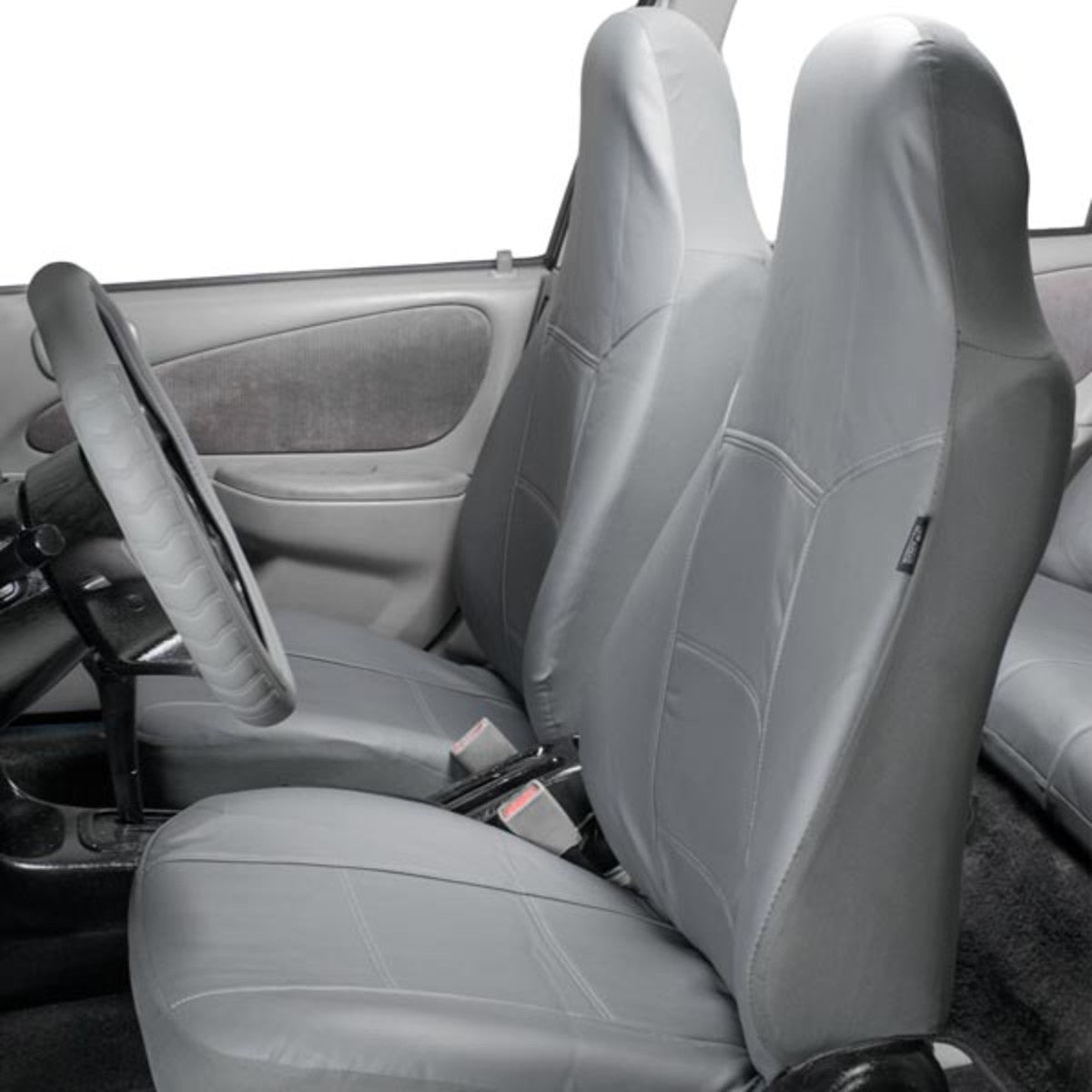 Royal PU Leather Seat Covers - Front Set Gray