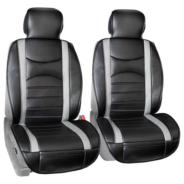 NeoBlend Leatherette Seat Cushions - Full set Gray / Black