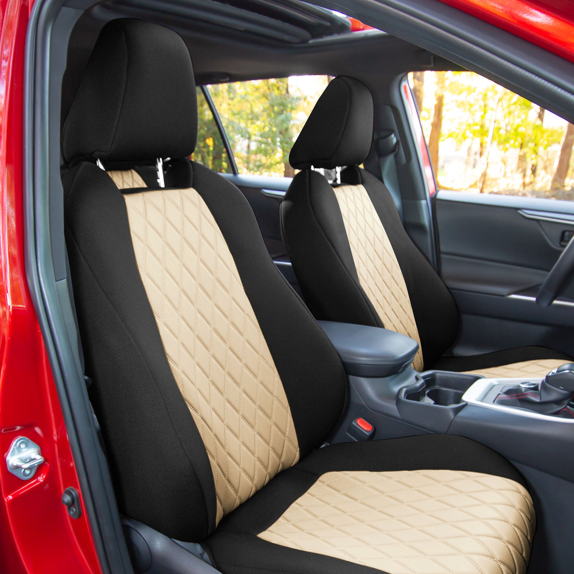 Toyota Rav4 Hybrid | Hybrid Prime 2021-2025  - Full Set Seat Covers - Beige Ultraflex Neoprene
