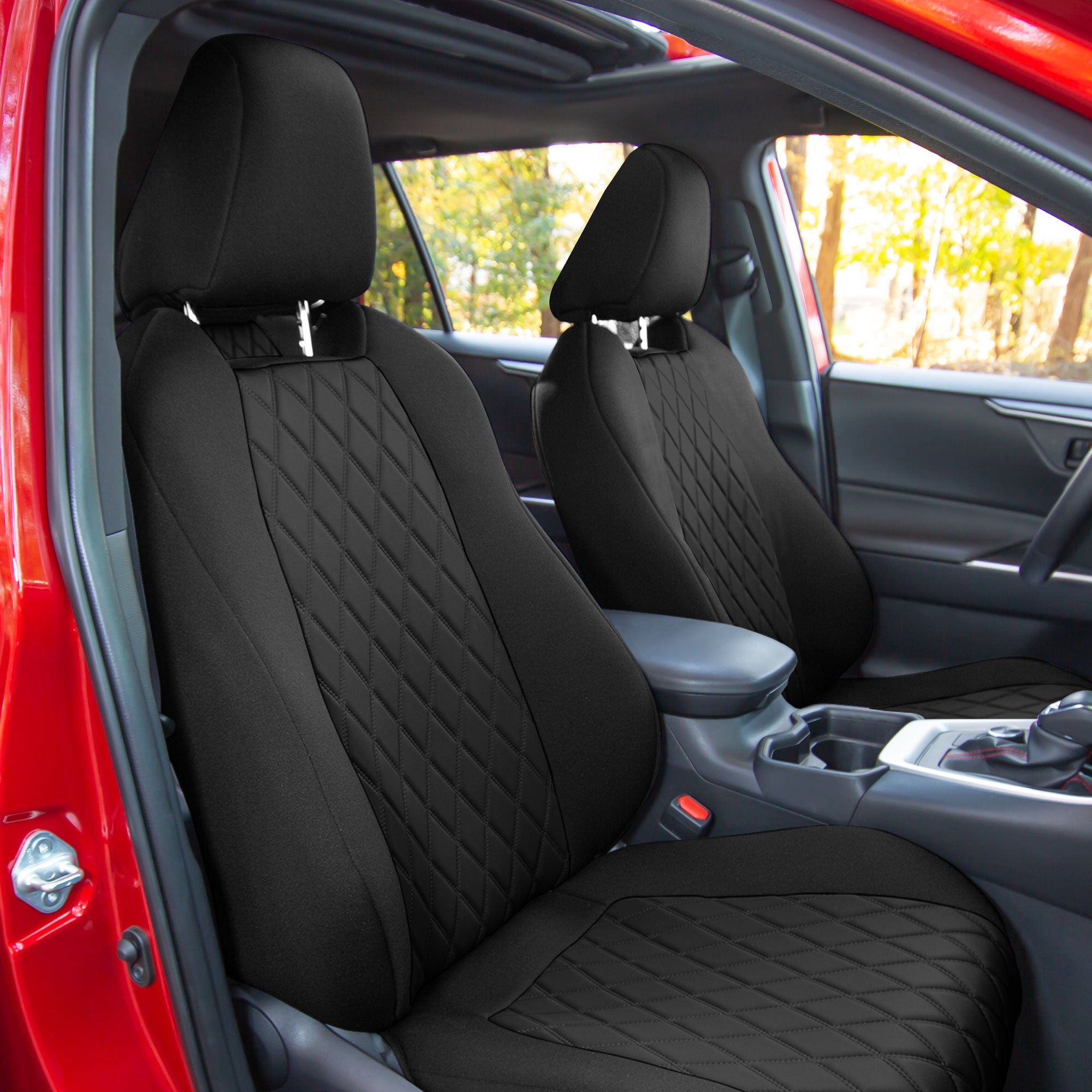 Toyota Rav4 Hybrid | Hybrid Prime 2021-2025  - Full Set Seat Covers - Black Ultraflex Neoprene