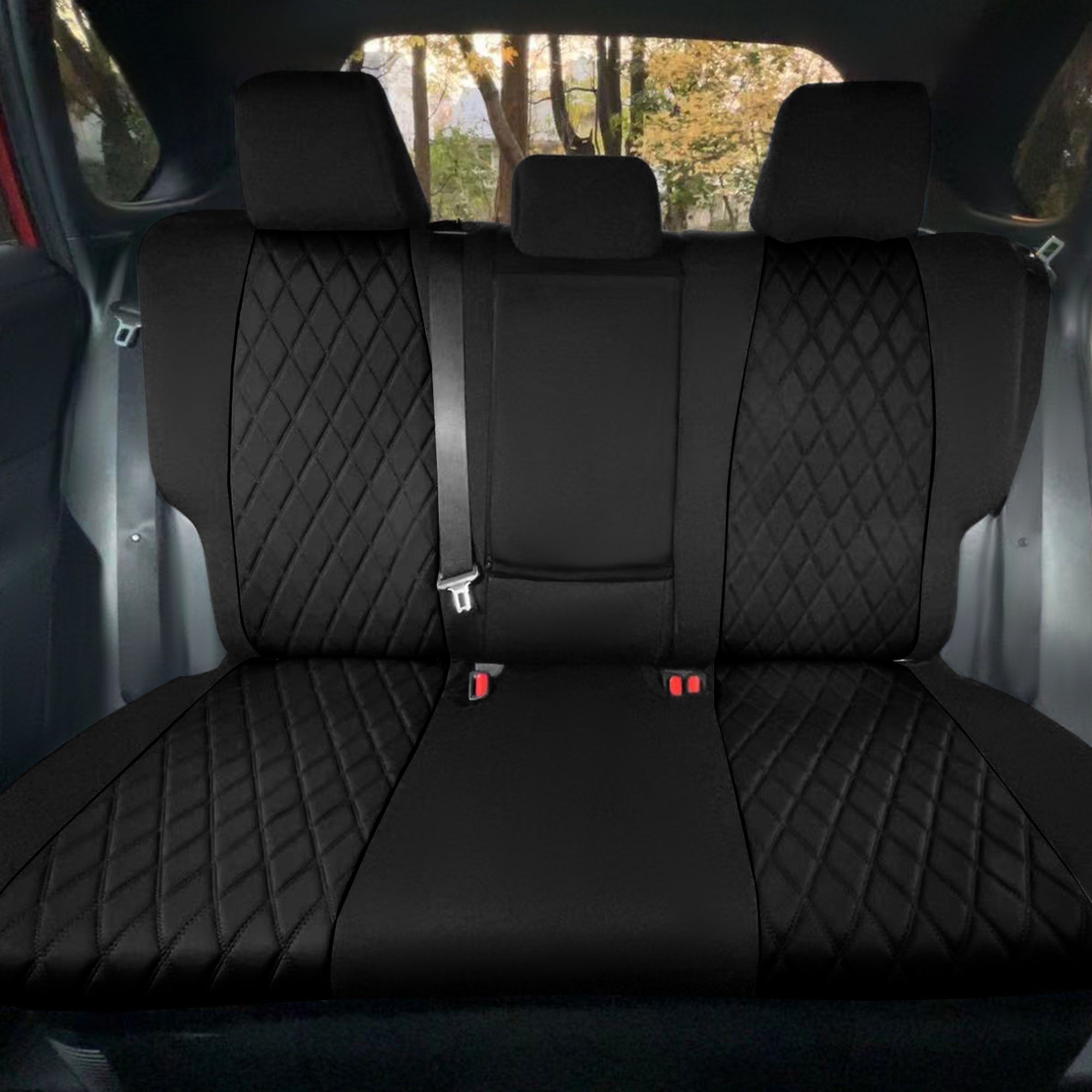 Toyota Rav4 Hybrid | Hybrid Prime 2021-2024  - Rear Set Seat Covers - Black Ultraflex Neoprene