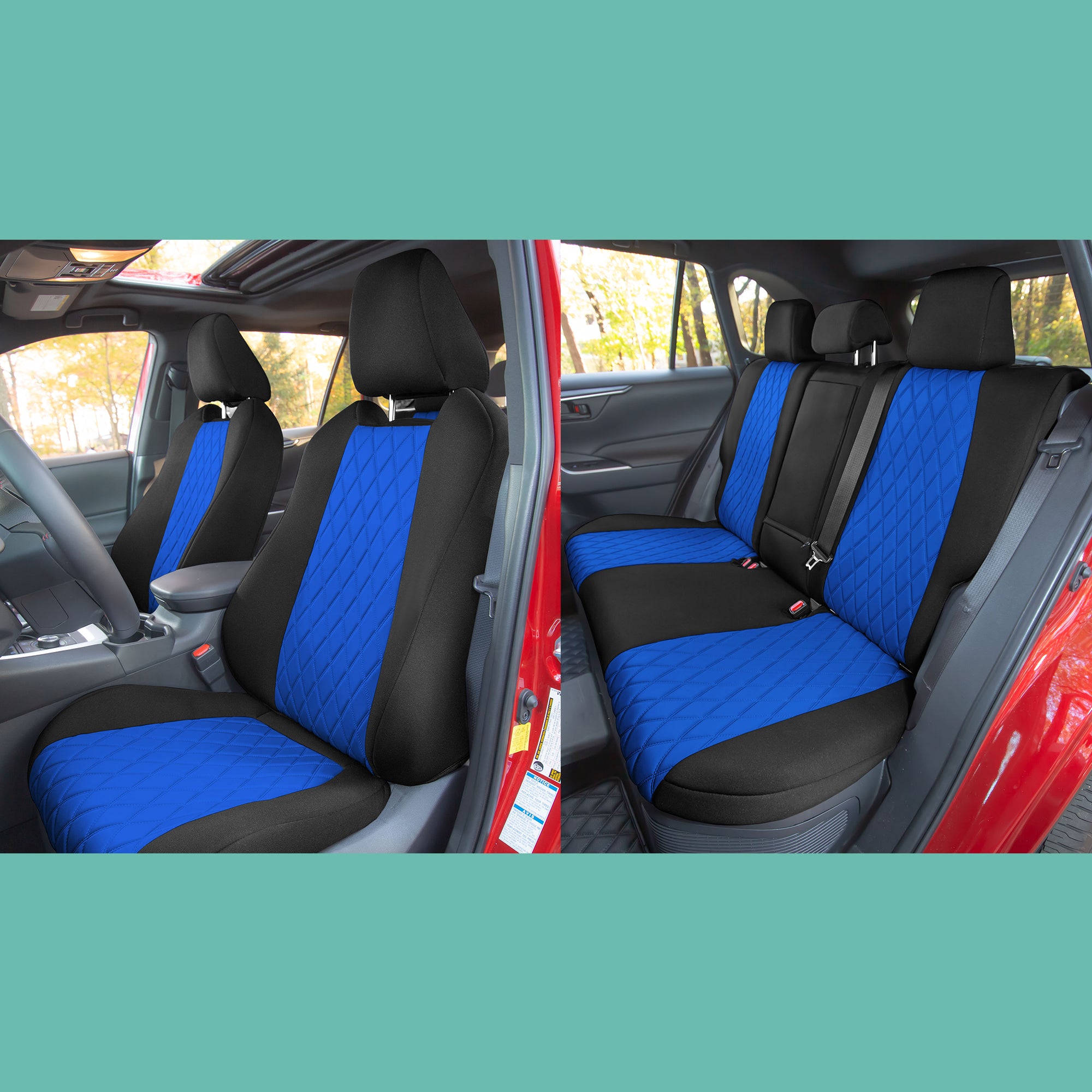Toyota Rav4 Hybrid | Hybrid Prime 2021-2024  - Full Set Seat Covers - Blue Ultraflex Neoprene