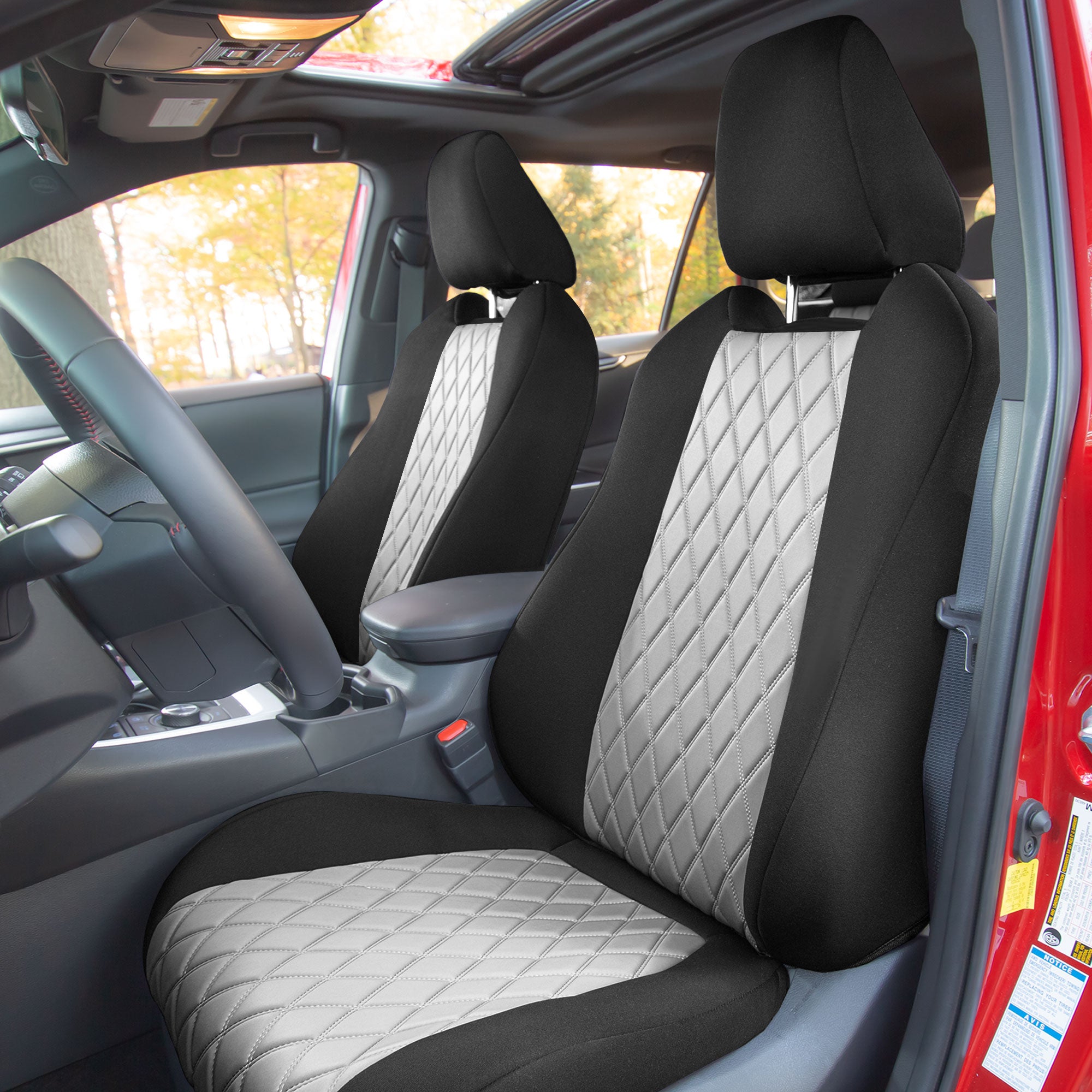 Toyota Rav4 Hybrid | Hybrid Prime 2021-2024  - Front Set Seat Covers - Gray Ultraflex Neoprene