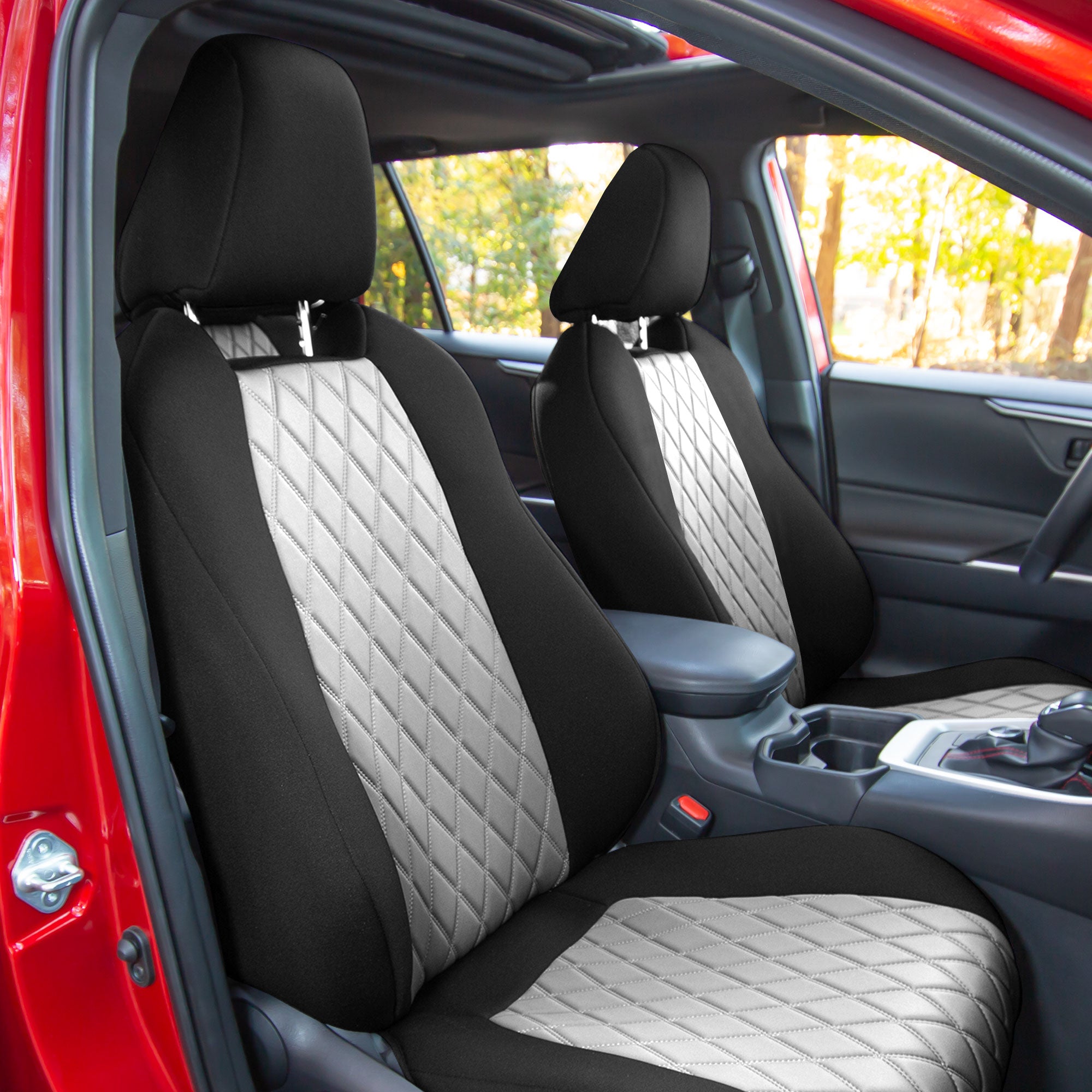 Toyota Rav4 Hybrid | Hybrid Prime 2021-2025  - Full Set Seat Covers - Gray Ultraflex Neoprene