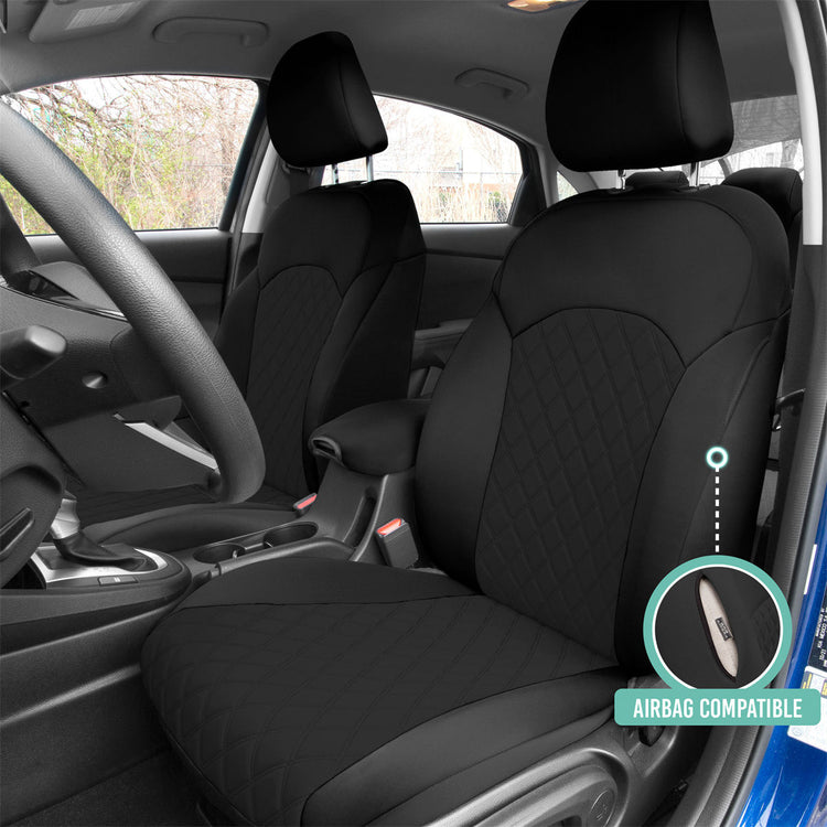 BDK Black Car Seat Covers Full Set - Universal Fit atching Set Seat Covers for Trucks ≈ Car BDK Black Car Seat Covers Full Set - Universal Fit atching Set Seat Covers for Trucks ≈ Car