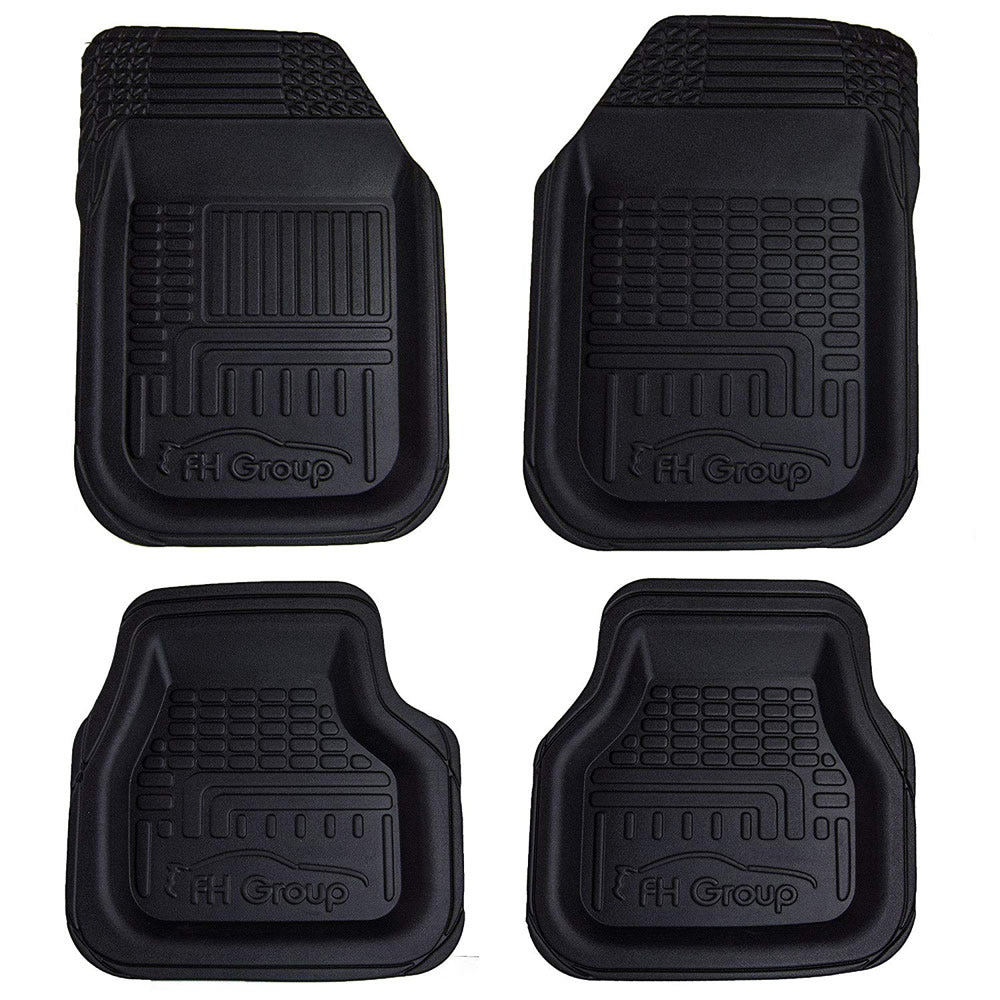 Trimmable ClimaProof Non-Slip TPO Plastic Floor Mats - Full Set Black