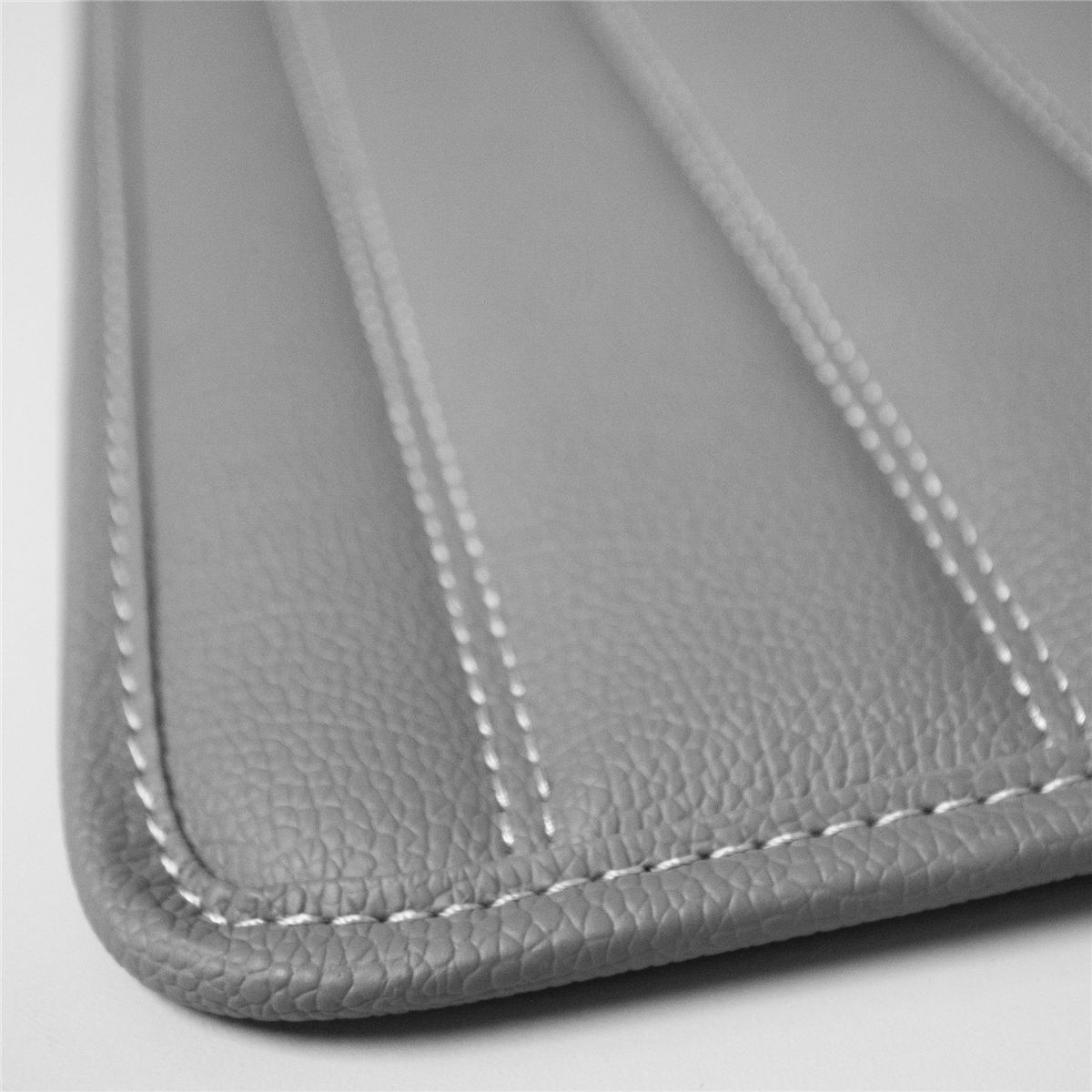 Heavy Duty Non-Slip Faux Leather Floor Mats - Full Set Gray