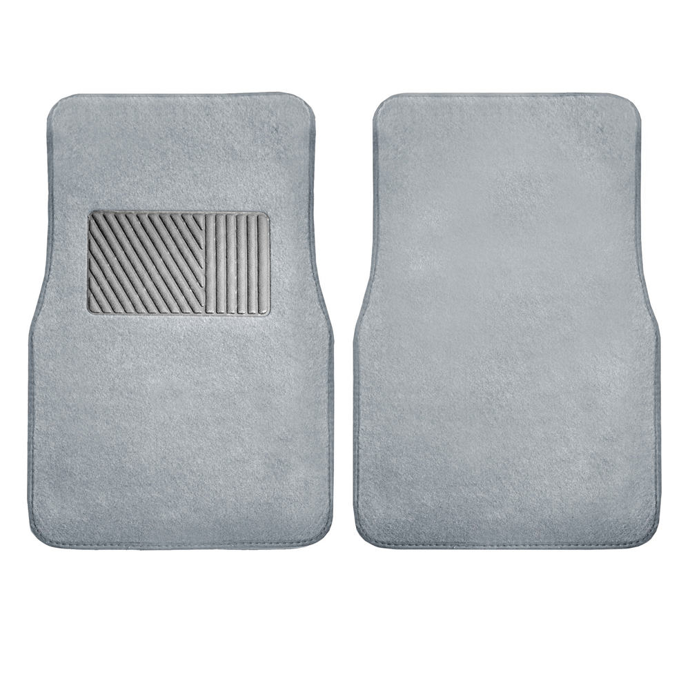Non-Slip Carpet Floor Mats with Heel Pad - Full Set Gray