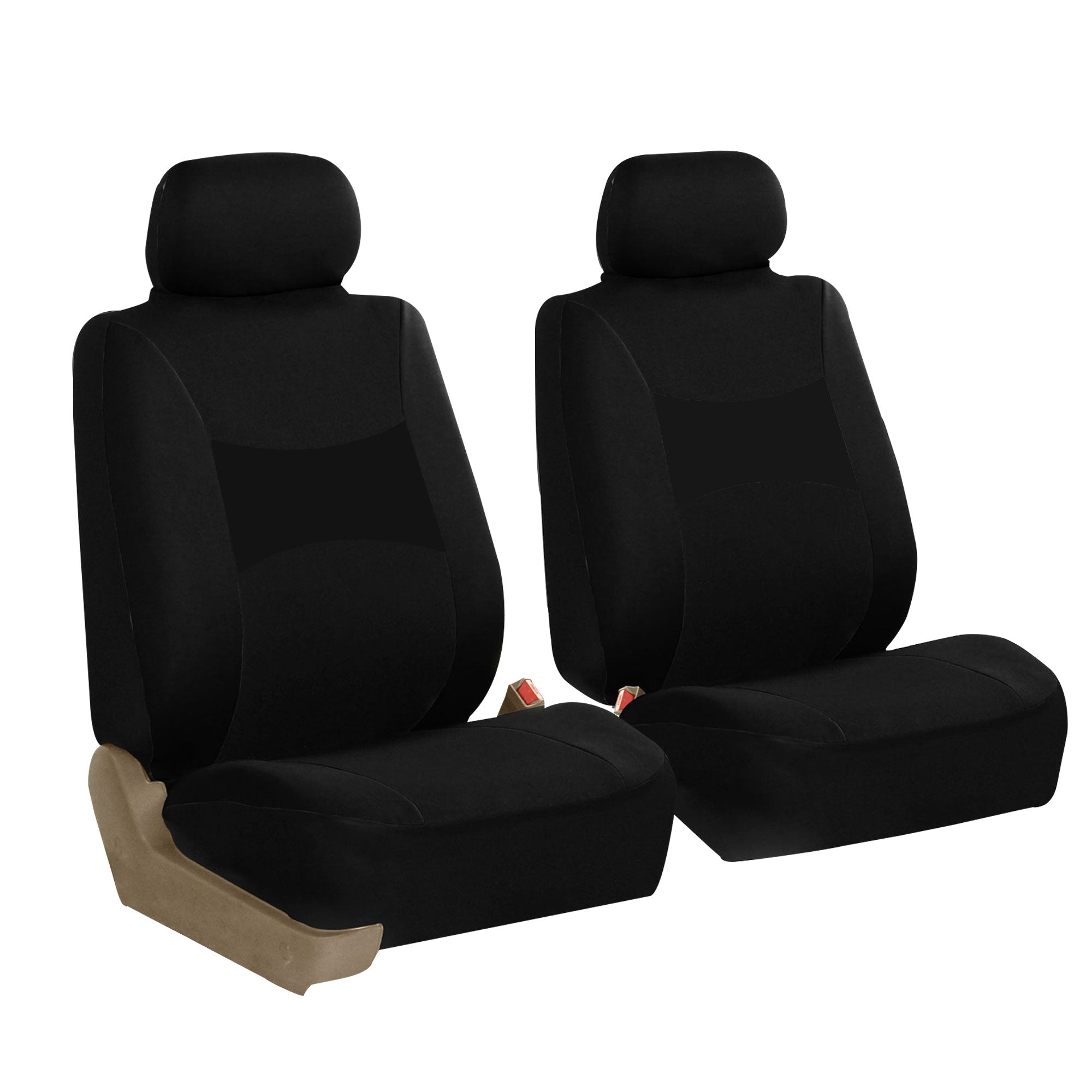 Light & Breezy Flat Cloth Seat Covers - Front Set Black
